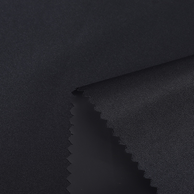 Conductive twill peach skin with pu coating