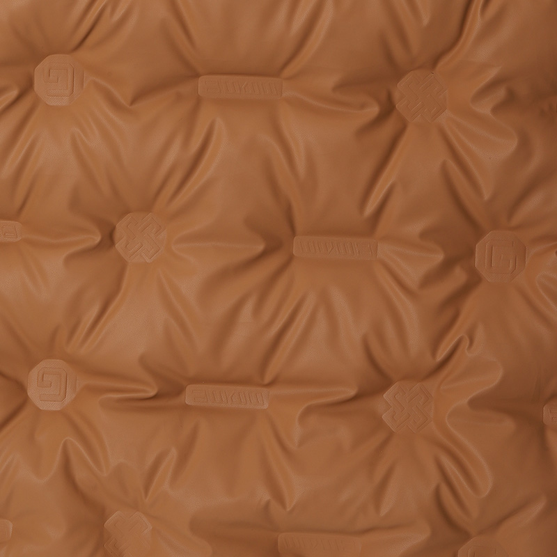 PU leather impression 3D channel jacket fabric